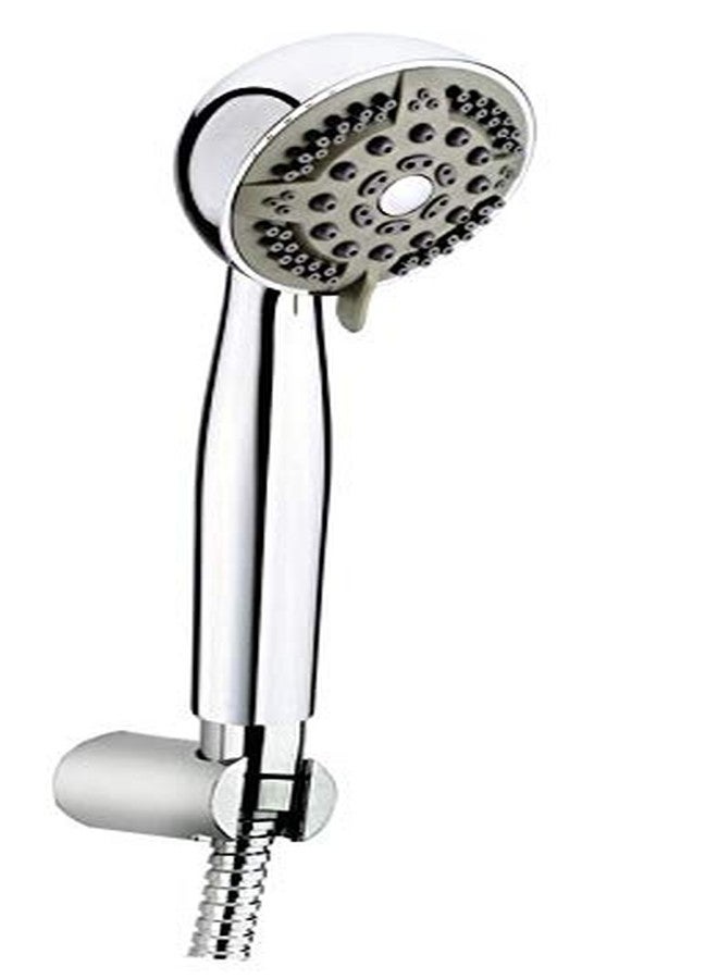 KI Stylish Adjustable Multi-flow (4 Flow) ABS Hand Shower Set - 1.5 Meter Flexible Stainless Steel Tube, Wall Hook Included